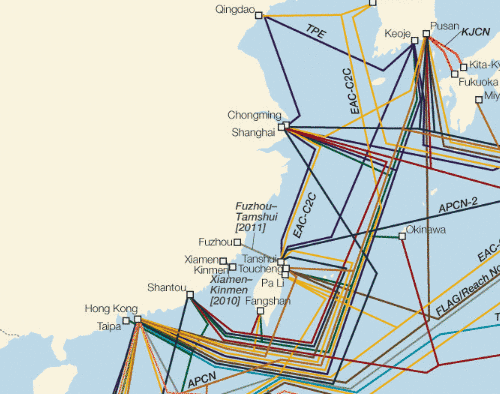 china cable map