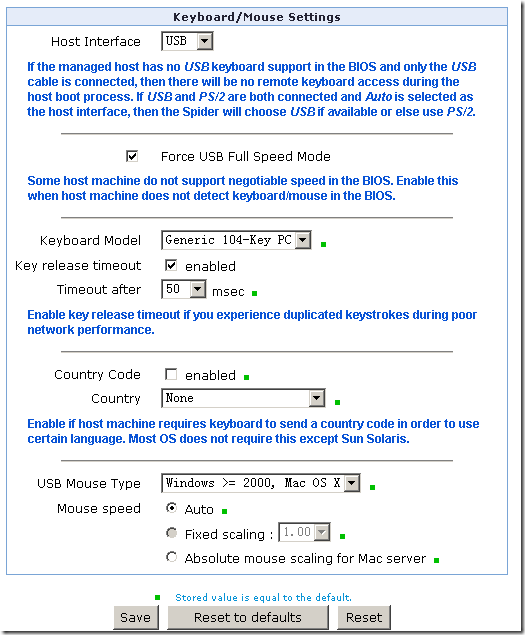 Keyboard/Mouse Settings